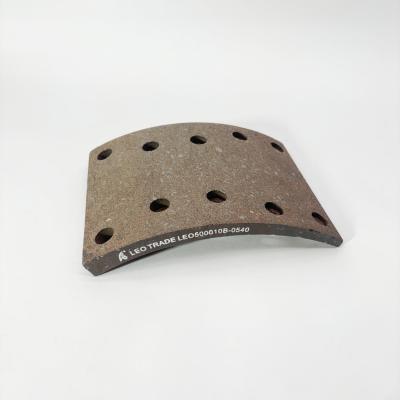 Накладка тормозная переднего моста нижняя длинная SHACMAN F3000 F2000 (LEO500010B, 81.50221.0540)