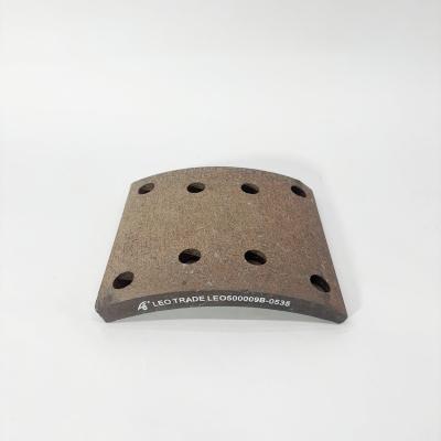 Накладка тормозная переднего моста верхняя короткая SHACMAN F3000 F2000 (LEO500009B, 81.50221.0535)