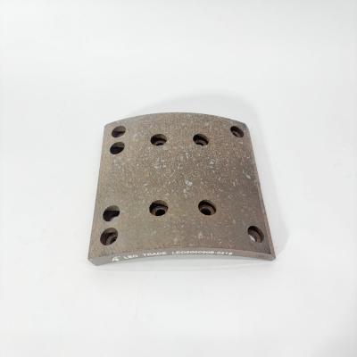 Накладка тормозной колодки задней SINOTRUK MAN HOWO T5G/T7H (8 отверстий) (LEO500090B, WG9761450219)