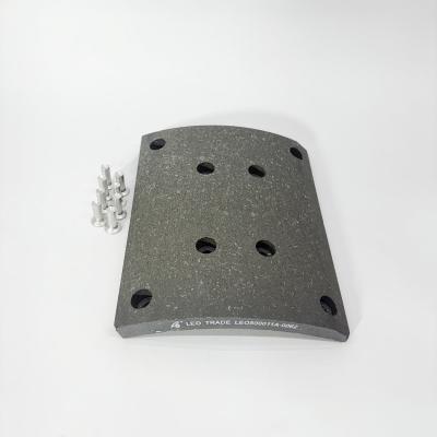 Накладка тормозная задняя SHACMAN F3000 X3000 FOTON 4189 MAN  (8 отв.) (LEO500011A, DZ9112340062)