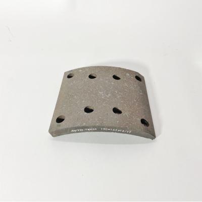 Накладка тормозная переднего моста верхняя короткая SHACMAN F3000 F2000 (81.50221.0535)